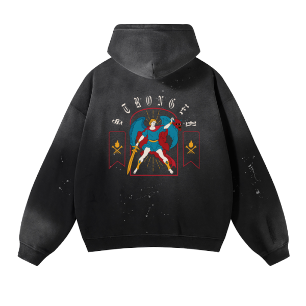 Stronger - Vintage Washed Fleece Hoodie