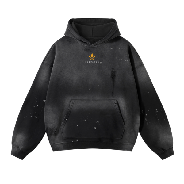 Stronger - Vintage Washed Fleece Hoodie - Image 2